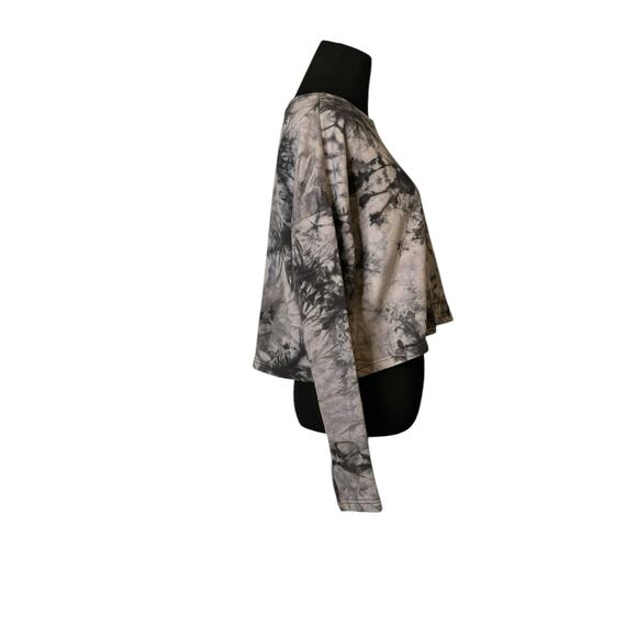 ZELLA gray black tie dye cropped sweatshirt size Small - Picture 11 of 14